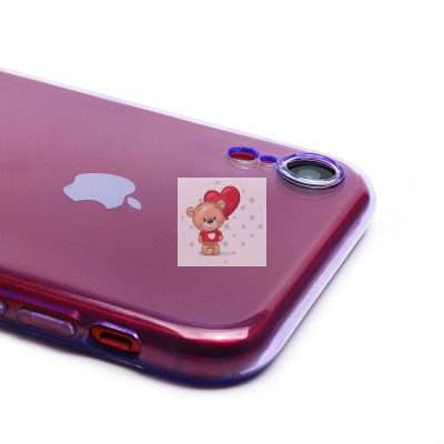 Чехол-накладка для Apple iPhone XR (прозрачный/фиолетовый) - SC344 Чехол-накладка для Apple iPhone XR (прозрачный/фиолетовый) - SC344