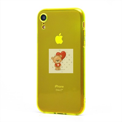 Чехол-накладка для Apple iPhone XR (прозрачный/желтый) - SC344