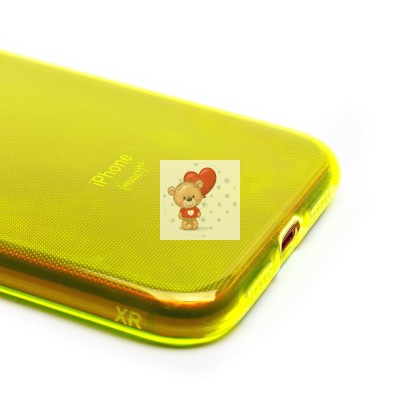 Чехол-накладка для Apple iPhone XR (прозрачный/желтый) - SC344