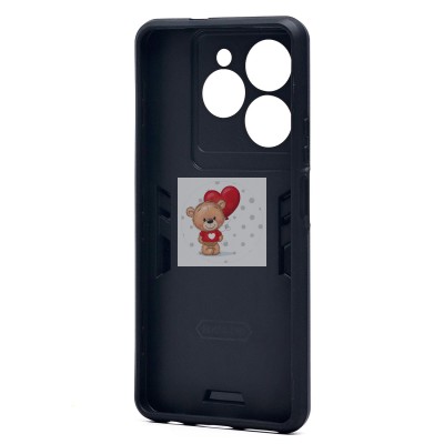 Чехол-накладка для Infinix HOT 40i (синий) - SGP001 противоударный