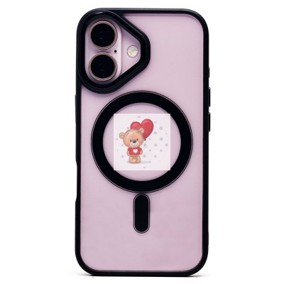 Чехол-накладка для Apple iPhone 16 (черный) - SM004 SafeMag