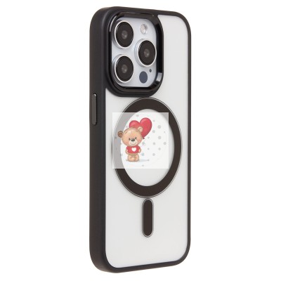 Чехол-накладка для Apple iPhone 15 Pro (черный) - SM004 SafeMag