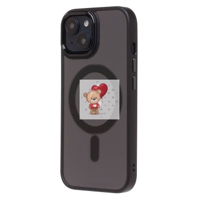 Чехол-накладка для Apple iPhone 15 (черный) - SM004 SafeMag