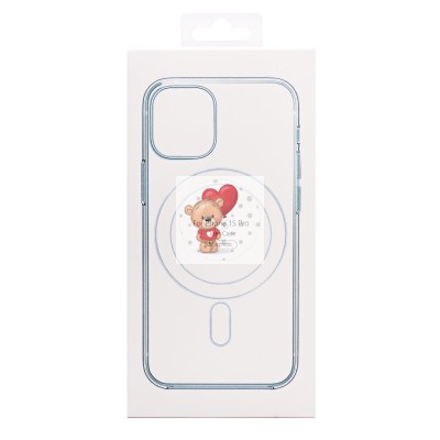 Чехол-накладка для Apple iPhone 15 Pro (прозрачный) - SM006 SafeMag