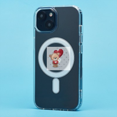 Чехол-накладка для Apple iPhone 15 (прозрачный) - SM006 SafeMag