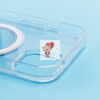 Чехол-накладка для Apple iPhone 15 (прозрачный) - SM006 SafeMag