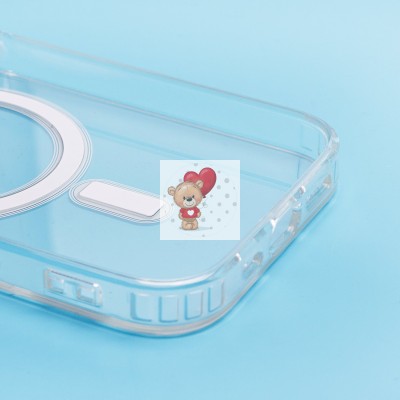 Чехол-накладка для Apple iPhone 15 (прозрачный) - SM006 SafeMag