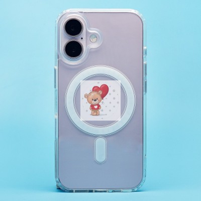 Чехол-накладка для Apple iPhone 16 (прозрачный) - SM006 SafeMag