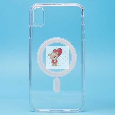 Чехол-накладка для Apple iPhone XS Max (прозрачный) - SM006 SafeMag