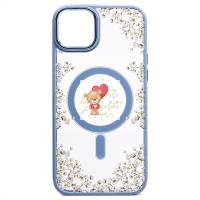 Чехол-накладка для Apple iPhone 14 Plus - (002) (голубой) - SM015 SafeMag Чехол-накладка для Apple iPhone 14 Plus - (002) (голубой) - SM015 SafeMag