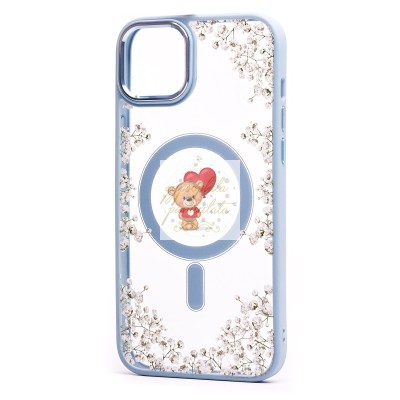 Чехол-накладка для Apple iPhone 14 Plus - (002) (голубой) - SM015 SafeMag Чехол-накладка для Apple iPhone 14 Plus - (002) (голубой) - SM015 SafeMag