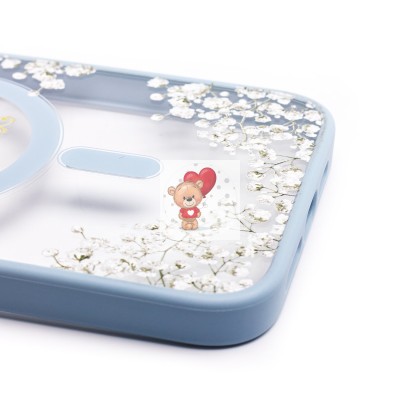 Чехол-накладка для Apple iPhone 14 Plus - (002) (голубой) - SM015 SafeMag Чехол-накладка для Apple iPhone 14 Plus - (002) (голубой) - SM015 SafeMag