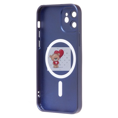 Чехол-накладка для Apple iPhone 12 (темно-синий) - SM020 Matte SafeMag