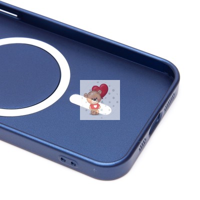 Чехол-накладка для Apple iPhone 12 (темно-синий) - SM020 Matte SafeMag