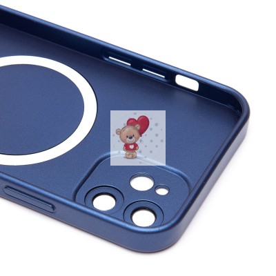 Чехол-накладка для Apple iPhone 12 (темно-синий) - SM020 Matte SafeMag