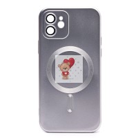 Чехол-накладка для Apple iPhone 12 (титановый) - SM020 Matte SafeMag