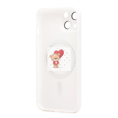 Чехол-накладка для Apple iPhone 14 (белый) - SM020 Matte SafeMag