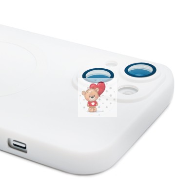 Чехол-накладка для Apple iPhone 14 (белый) - SM020 Matte SafeMag