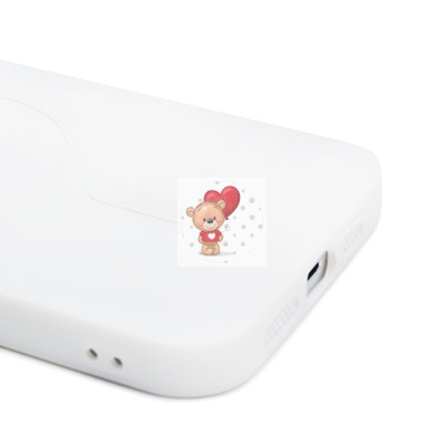 Чехол-накладка для Apple iPhone 14 (белый) - SM020 Matte SafeMag