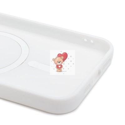 Чехол-накладка для Apple iPhone 14 (белый) - SM020 Matte SafeMag