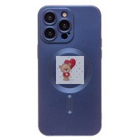 Чехол-накладка для Apple iPhone 15 Pro Max (темно-синий) - SM020 Matte SafeMag