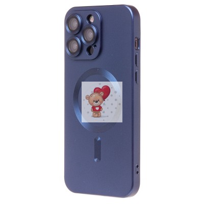 Чехол-накладка для Apple iPhone 15 Pro Max (темно-синий) - SM020 Matte SafeMag