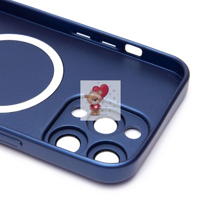 Чехол-накладка для Apple iPhone 15 Pro Max (темно-синий) - SM020 Matte SafeMag