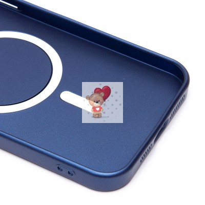 Чехол-накладка для Apple iPhone 15 Pro Max (темно-синий) - SM020 Matte SafeMag