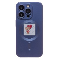 Чехол-накладка для Apple iPhone 15 Pro (темно-синий) - SM020 Matte SafeMag