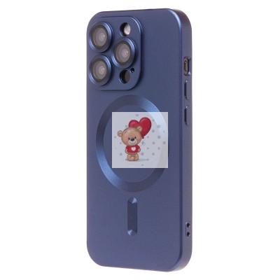 Чехол-накладка для Apple iPhone 15 Pro (темно-синий) - SM020 Matte SafeMag