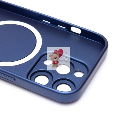 Чехол-накладка для Apple iPhone 15 Pro (темно-синий) - SM020 Matte SafeMag