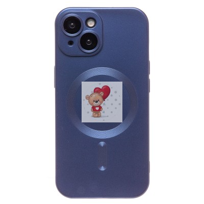 Чехол-накладка для Apple iPhone 15 (темно-синий) - SM020 Matte SafeMag Чехол-накладка для Apple iPhone 15 (темно-синий) - SM020 Matte SafeMag