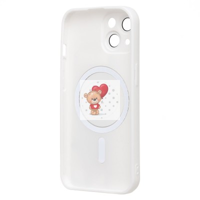 Чехол-накладка для Apple iPhone 15 (белый) - SM020 Matte SafeMag