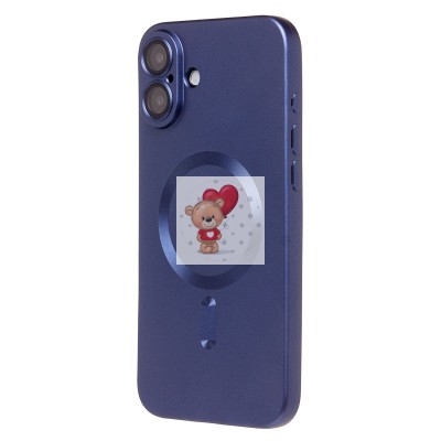 Чехол-накладка для Apple iPhone 16 Plus (темно-синий) - SM020 Matte SafeMag