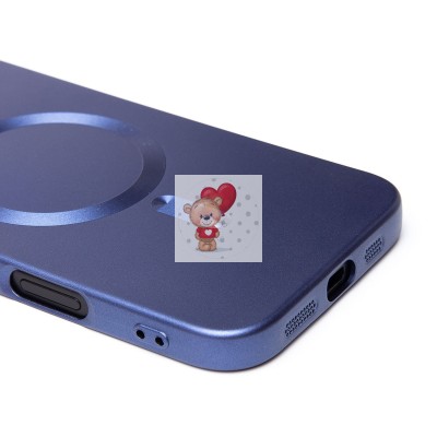 Чехол-накладка для Apple iPhone 16 Plus (темно-синий) - SM020 Matte SafeMag