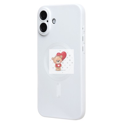 Чехол-накладка для Apple iPhone 16 Plus (белый) - SM020 Matte SafeMag