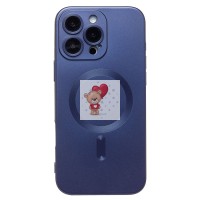 Чехол-накладка для Apple iPhone 16 Pro Max (темно-синий) - SM020 Matte SafeMag