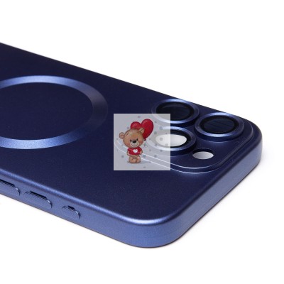 Чехол-накладка для Apple iPhone 16 Pro Max (темно-синий) - SM020 Matte SafeMag