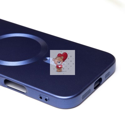 Чехол-накладка для Apple iPhone 16 Pro Max (темно-синий) - SM020 Matte SafeMag