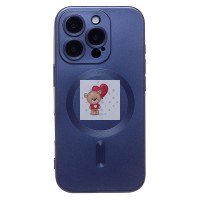 Чехол-накладка для Apple iPhone 16 Pro (темно-синий) - SM020 Matte SafeMag