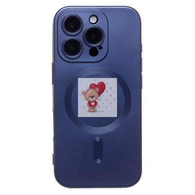 Чехол-накладка для Apple iPhone 16 Pro (темно-синий) - SM020 Matte SafeMag