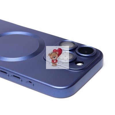 Чехол-накладка для Apple iPhone 16 Pro (темно-синий) - SM020 Matte SafeMag