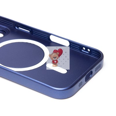 Чехол-накладка для Apple iPhone 16 Pro (темно-синий) - SM020 Matte SafeMag