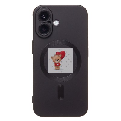 Чехол-накладка для Apple iPhone 16 (черный) - SM020 Matte SafeMag