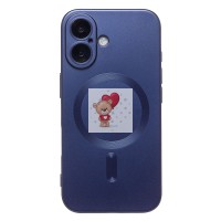 Чехол-накладка для Apple iPhone 16 (темно-синий) - SM020 Matte SafeMag