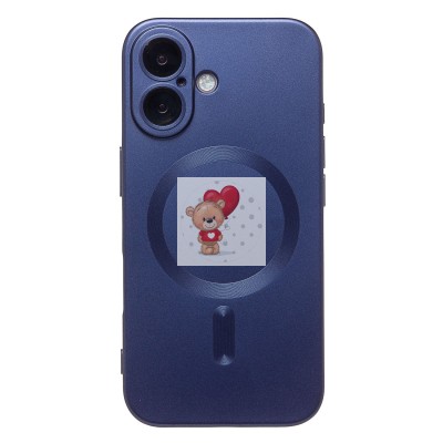 Чехол-накладка для Apple iPhone 16 (темно-синий) - SM020 Matte SafeMag Чехол-накладка для Apple iPhone 16 (темно-синий) - SM020 Matte SafeMag