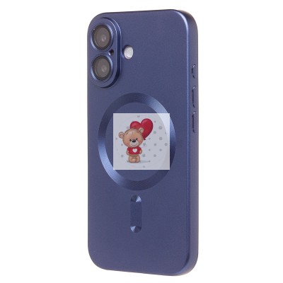 Чехол-накладка для Apple iPhone 16 (темно-синий) - SM020 Matte SafeMag