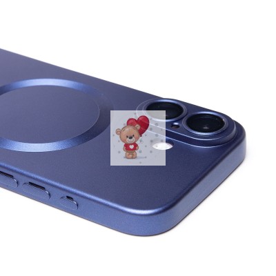 Чехол-накладка для Apple iPhone 16 (темно-синий) - SM020 Matte SafeMag