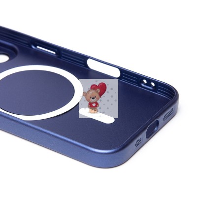 Чехол-накладка для Apple iPhone 16 (темно-синий) - SM020 Matte SafeMag