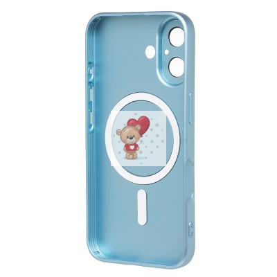 Чехол-накладка для Apple iPhone 16 (голубой) - SM020 Matte SafeMag Чехол-накладка для Apple iPhone 16 (голубой) - SM020 Matte SafeMag